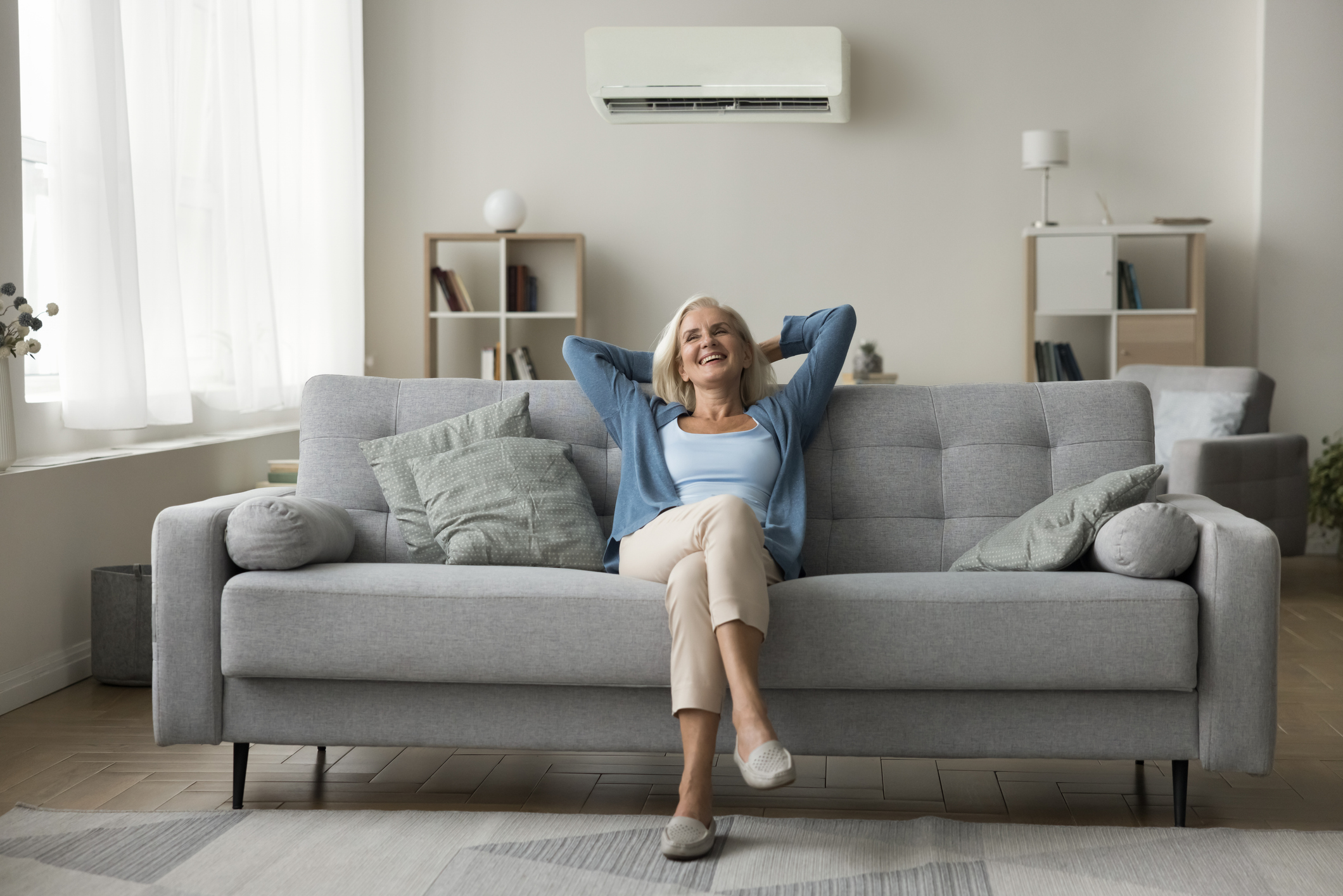 Woman Under Ductless Mini Split